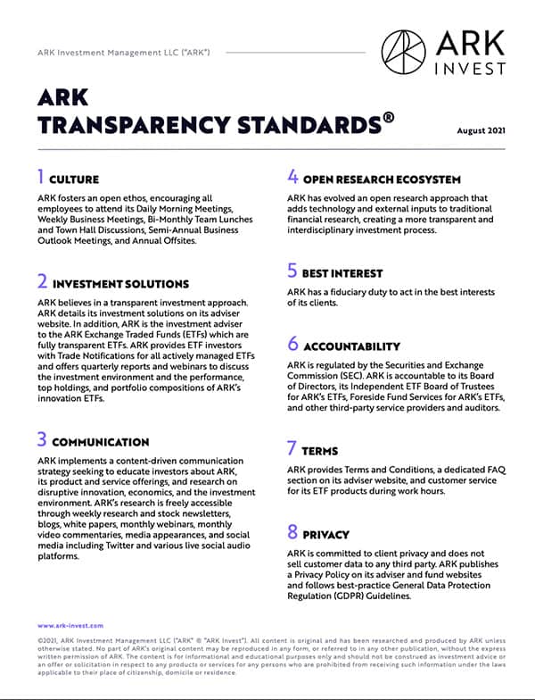 ARK Transparency Standards