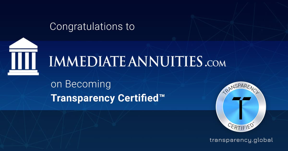 Immediate Annuities becomes Transparency Certified™